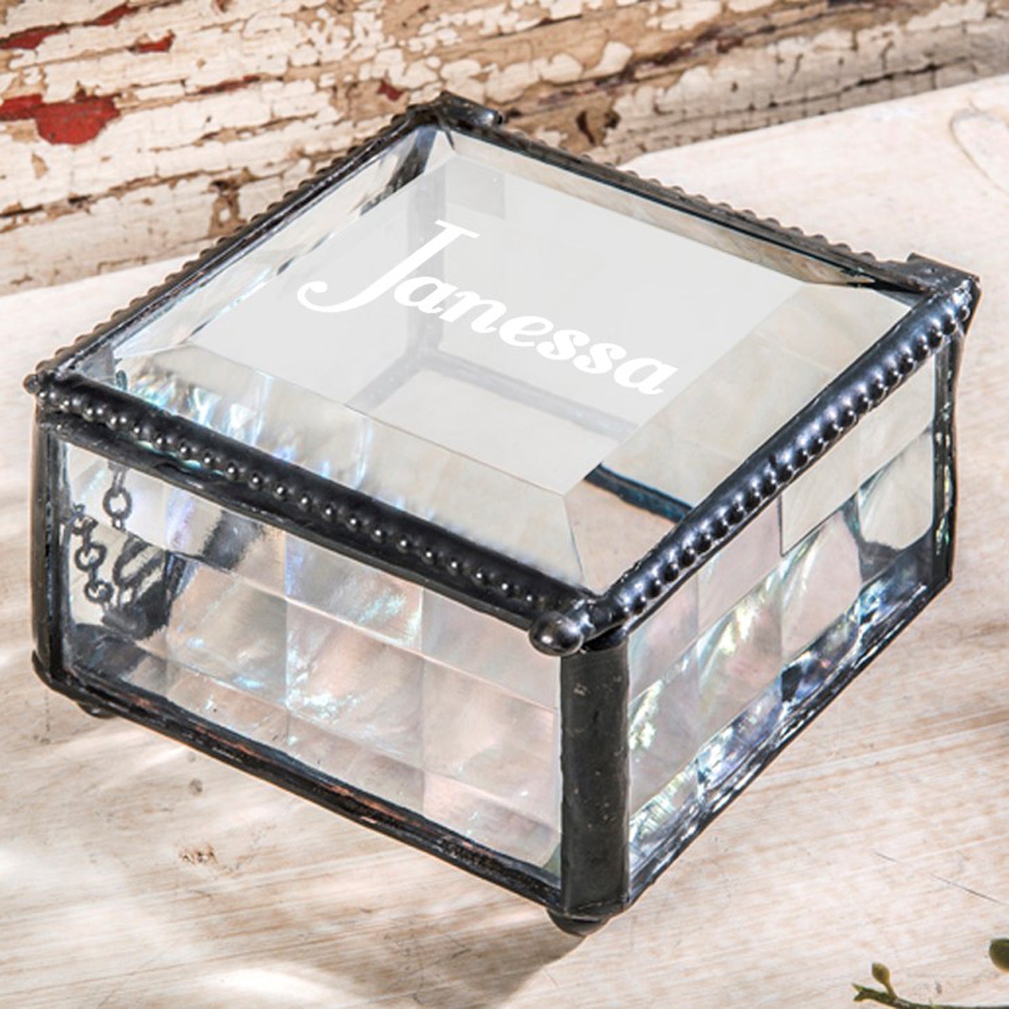 Personalized Glass Box with Name | Box 333 EB217-1