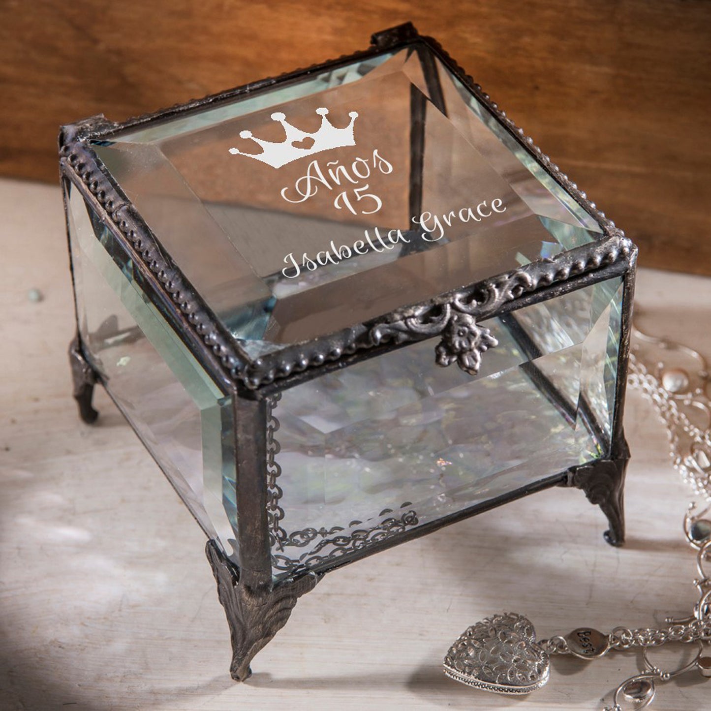 Personalized Quinceanera Keepsake Gifts by J Devlin | Box 326 EB249
