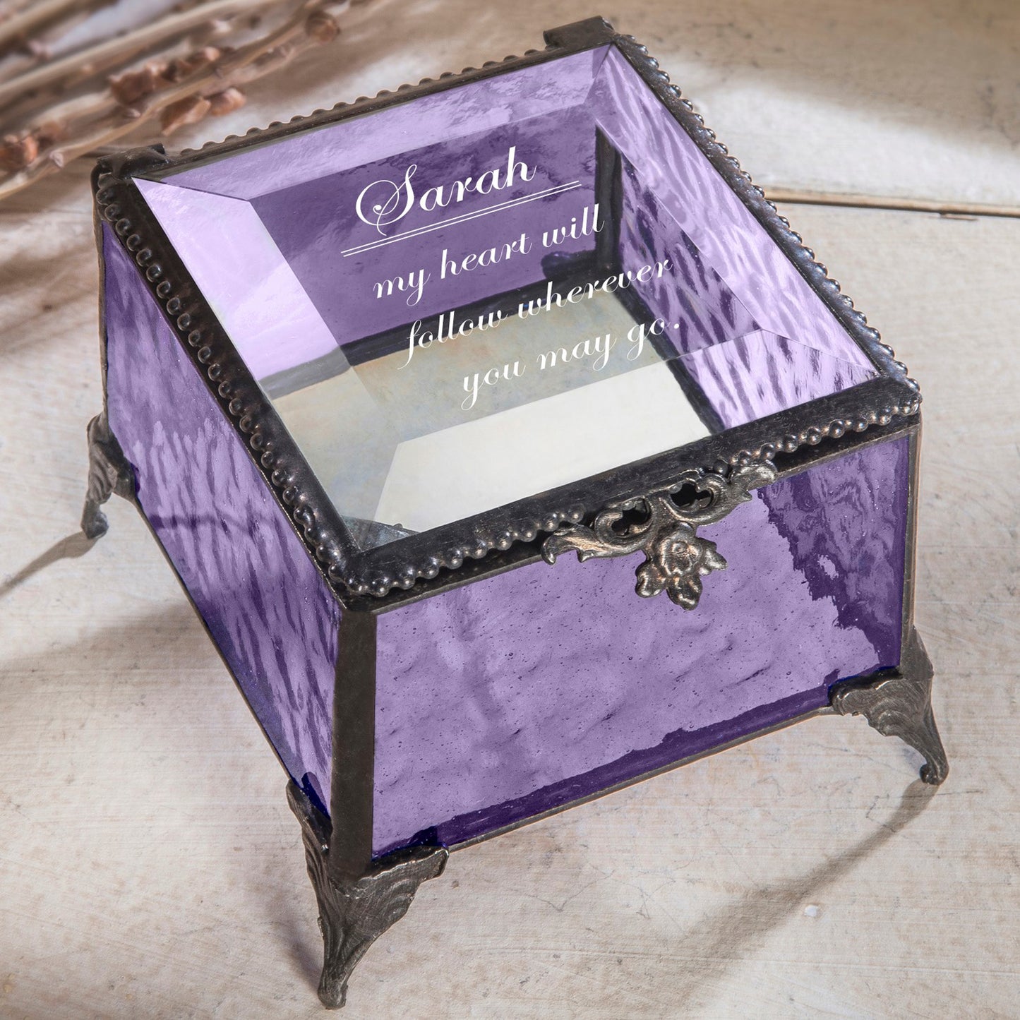 Personalized Jewelry Box Message or Quote by J Devlin | Box 326 EB246