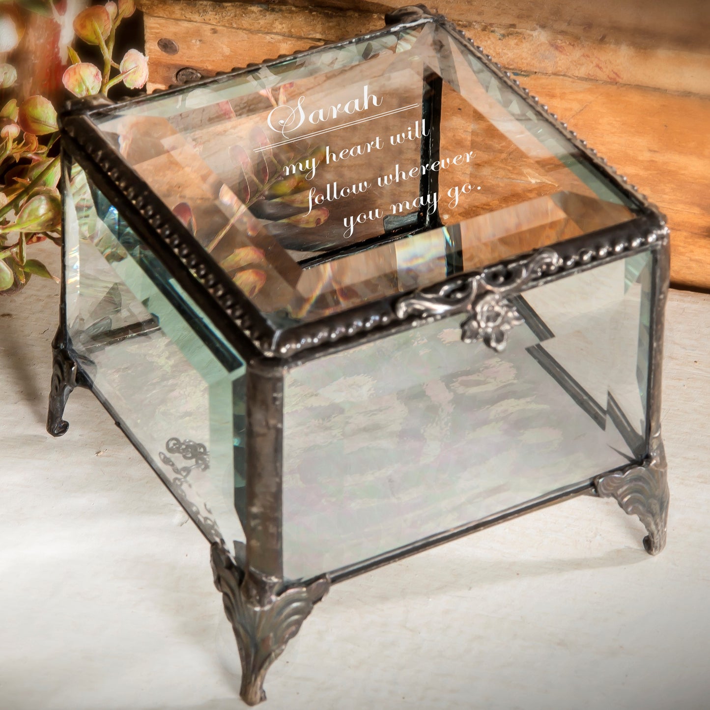 Personalized Jewelry Box Message or Quote by J Devlin | Box 326 EB246