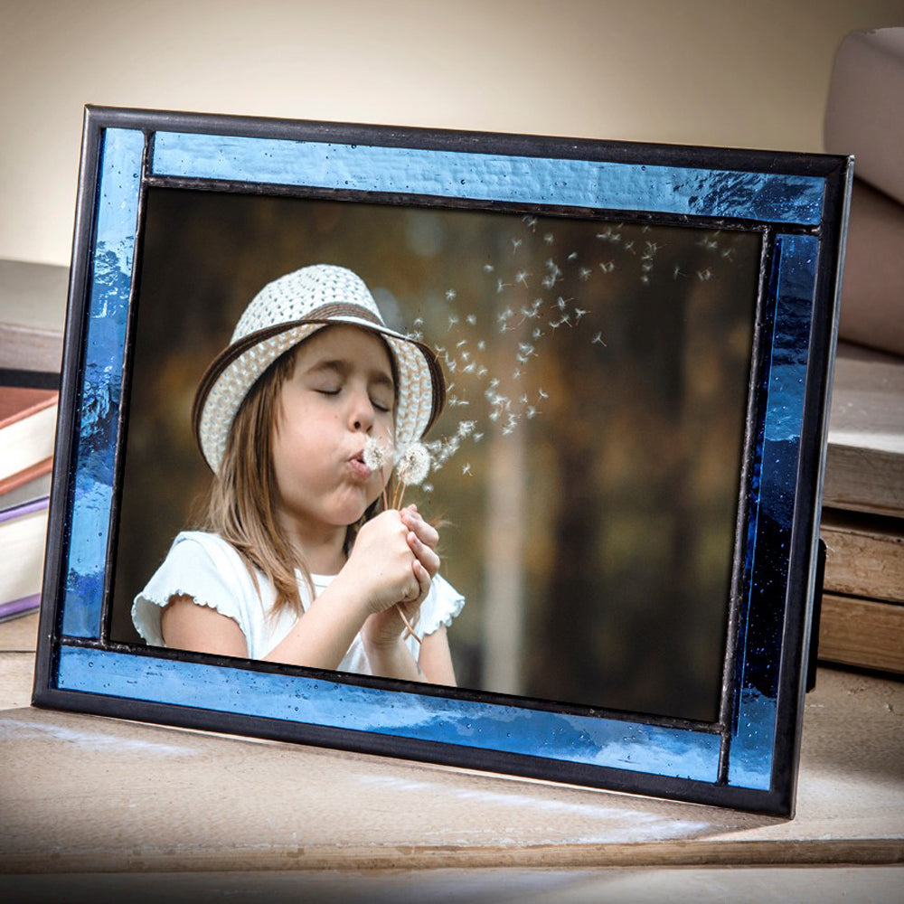 Blue Easel Stained Glass Picture Frame | PIC 324 Series