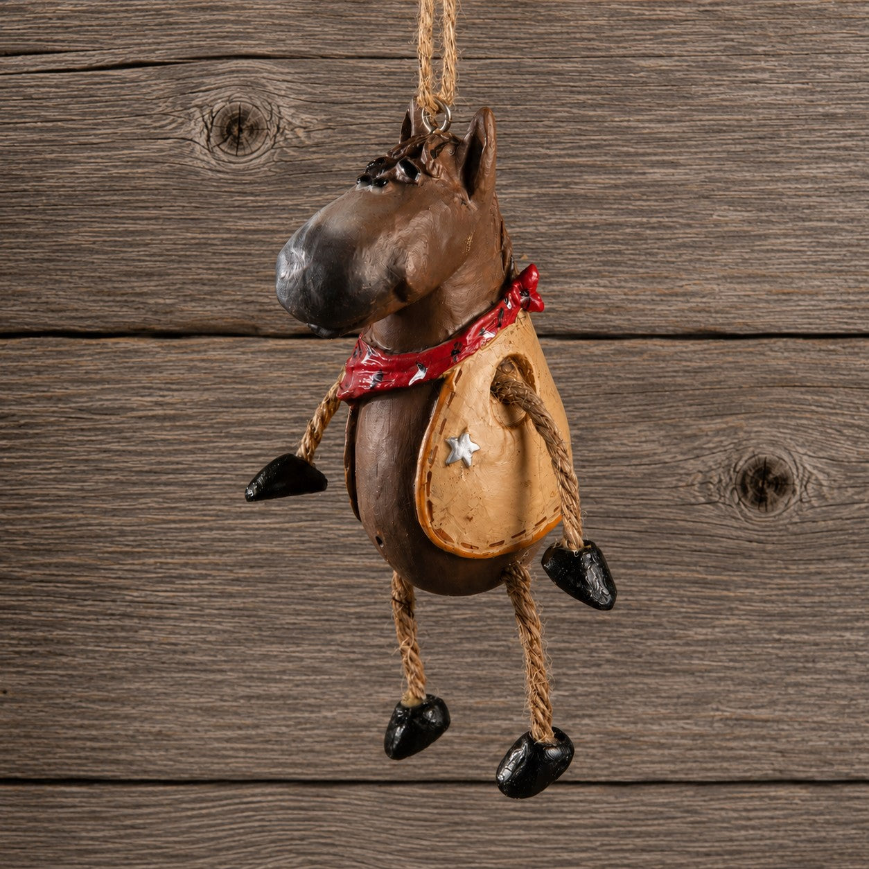 Horse Ornament with Cowboy Vest – Bert Anderson Collection - Bac 006