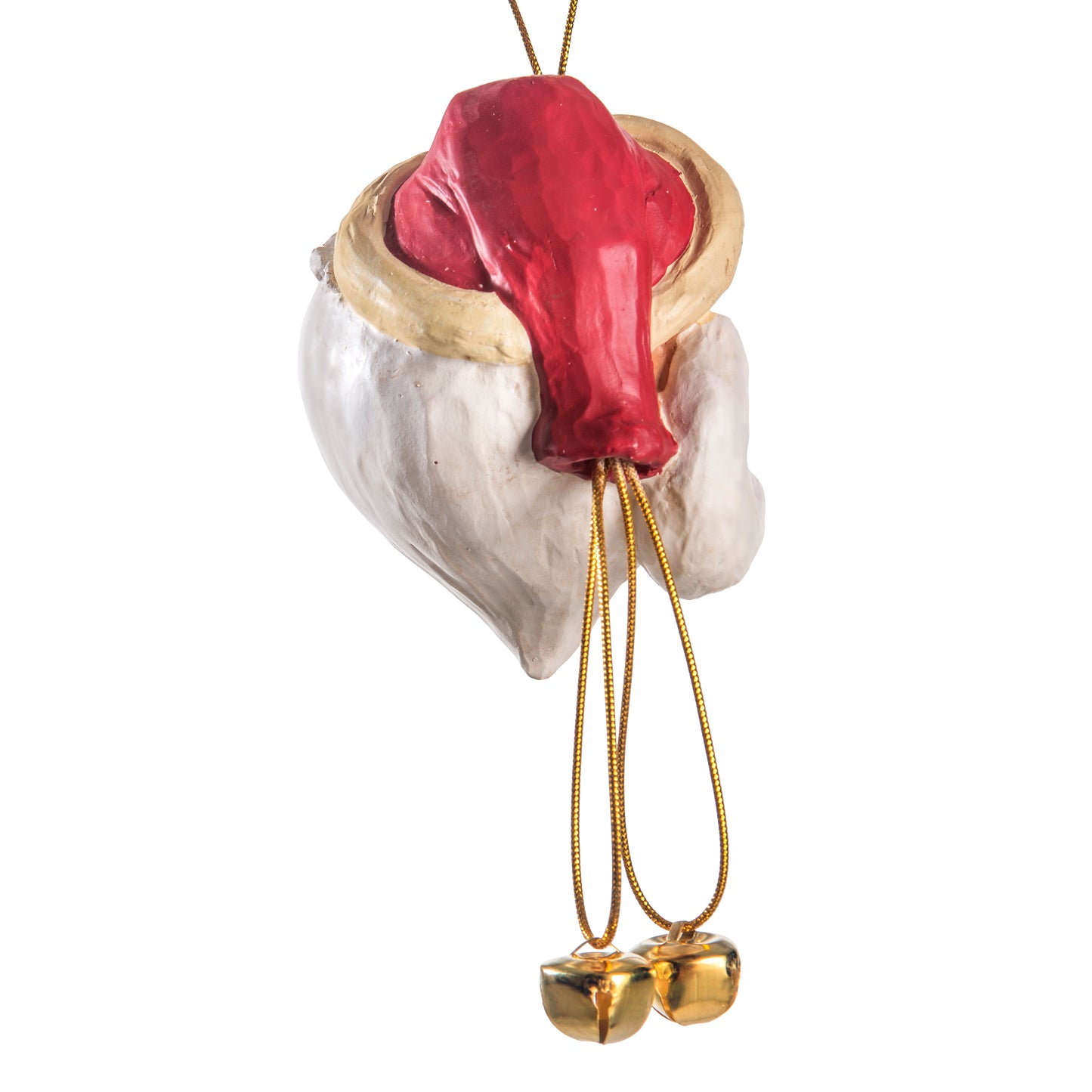 Bac 022 Santa Head Ornament with Handlebar Moustache (Large)