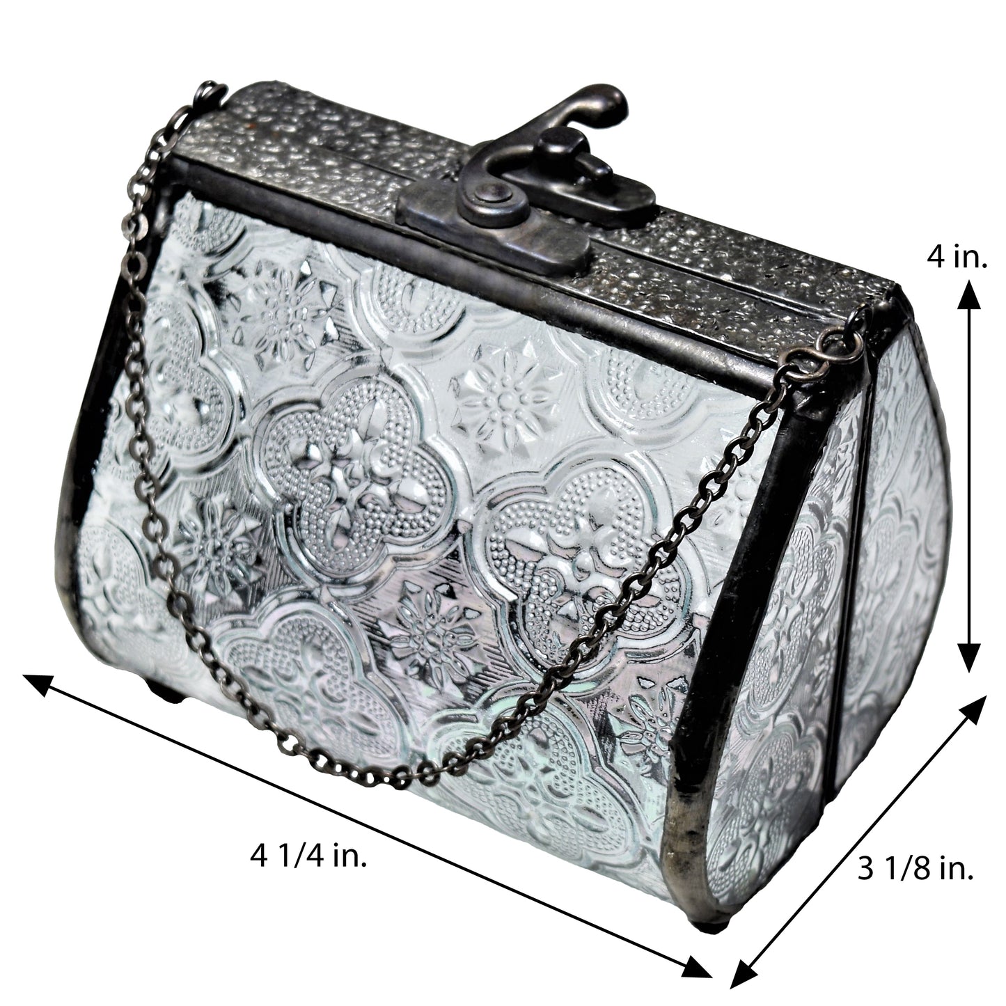 Glass Purse Vintage Decorative Box 515