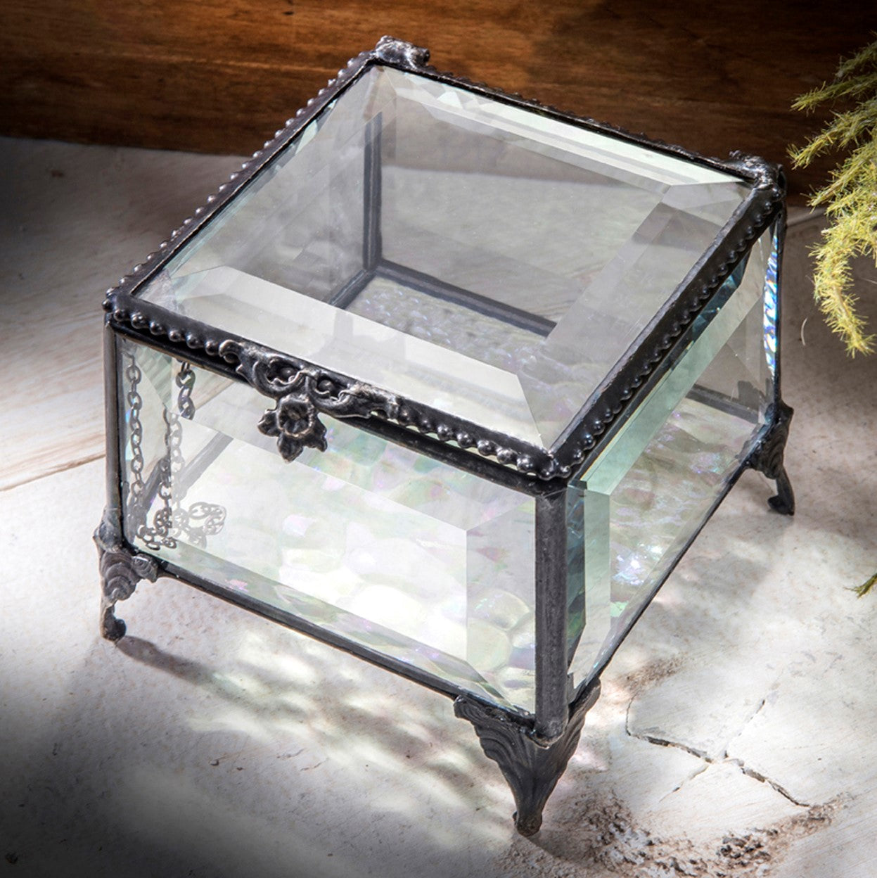 Beveled Glass Keepsake Box 326