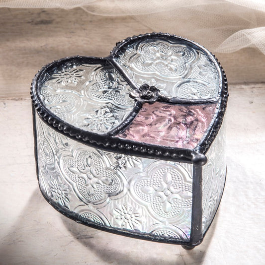Glass Heart Keepsake Box 520