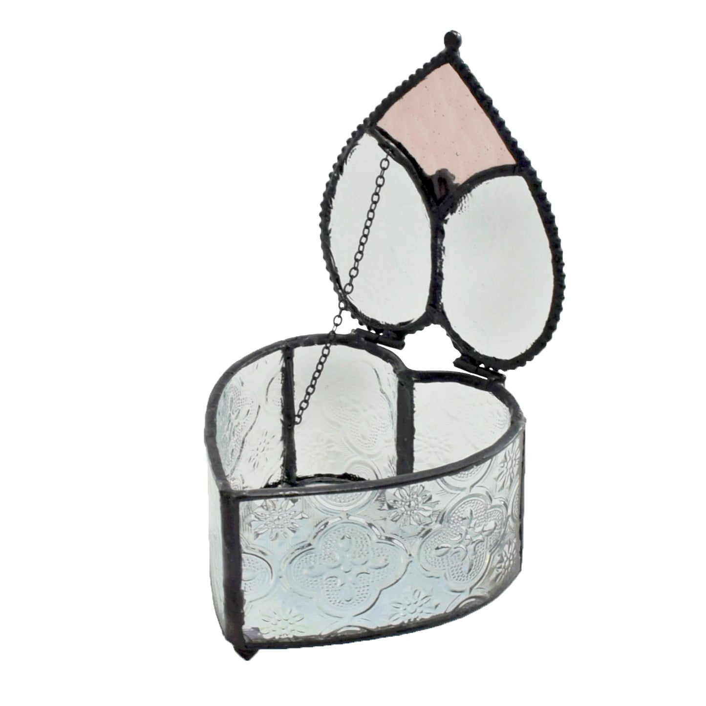 Glass Heart Keepsake Box 520