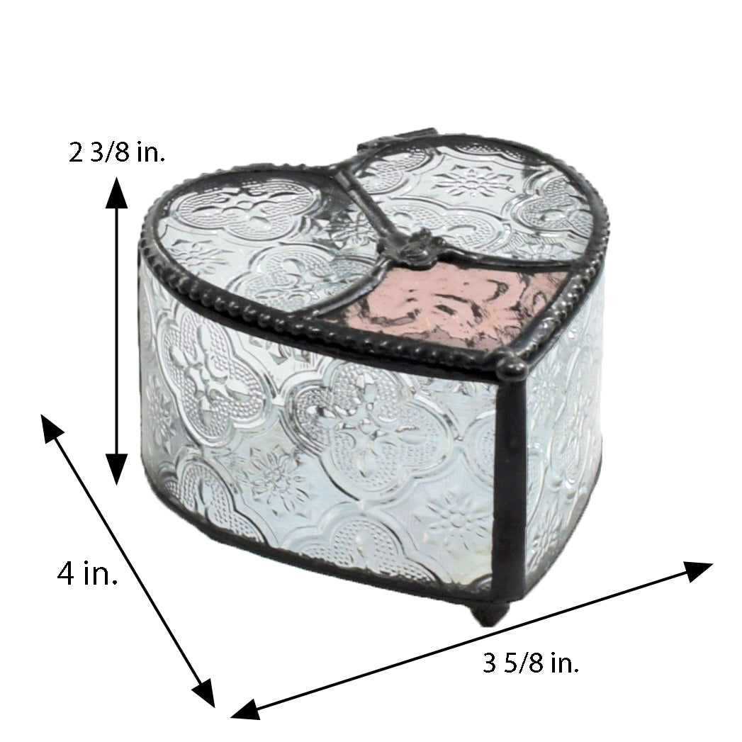 Glass Heart Keepsake Box 520