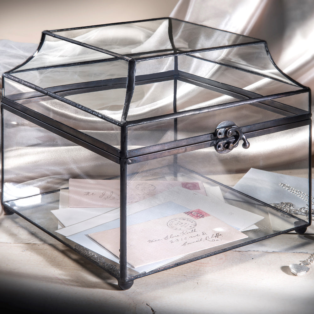 Clear Glass Box Jewelry Box Large Glass high quality Display Box