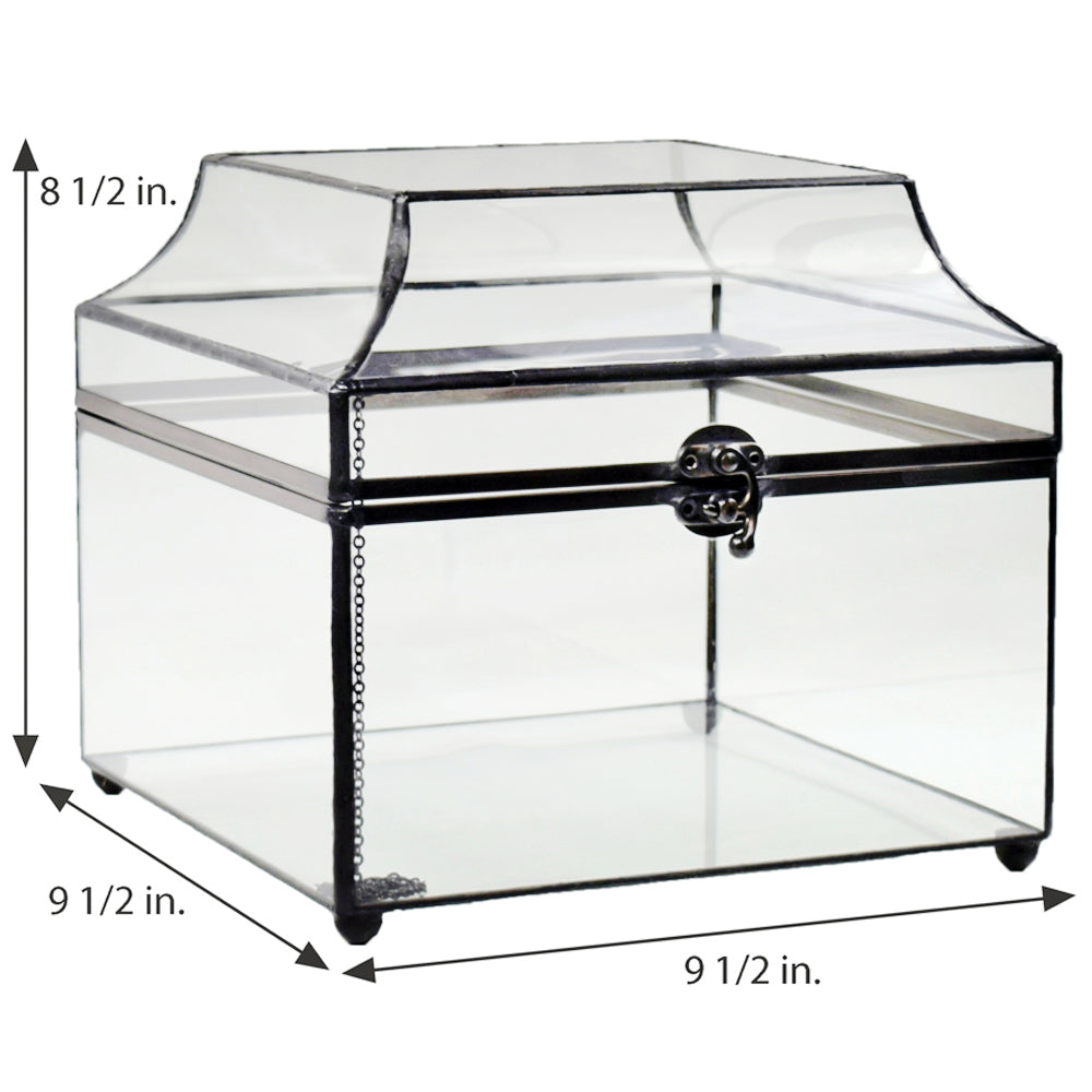 Clear Glass Display Case Large Decorative Box 600