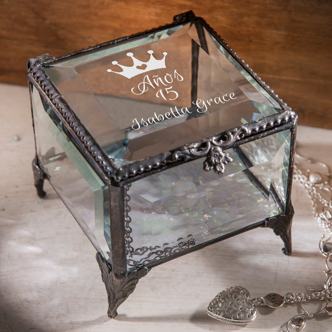Personalized Quinceanera Keepsake Gifts by J Devlin | Box 326 EB249