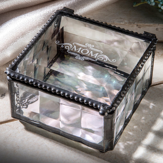 Gift for Mom Glass Keepsake Box by J Devlin | Box 333 EB239