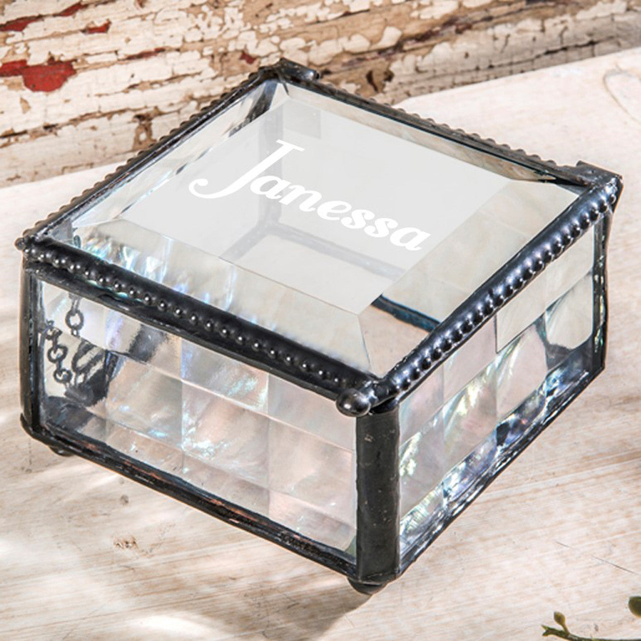 Personalized Glass Box with Name | Box 333 EB217-1