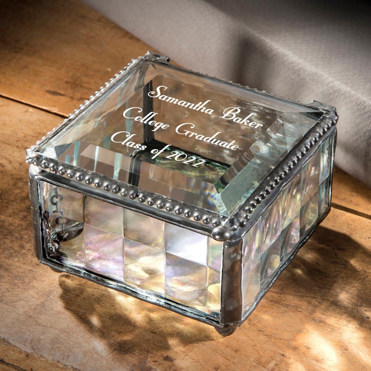 Personalized Graduation Gifts Jewelry Box by J Devlin | Box 333 EB217-3