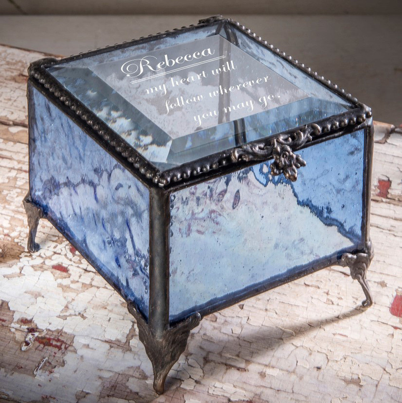 Personalized Jewelry Box Message or Quote by J Devlin | Box 326 EB246