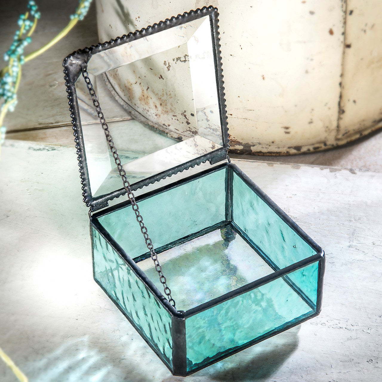 Monogrammed Gift for Her Jewelry Box Multiple Colors Available Personalized Glass Keepsake Gift J Devlin Box 333 EB208-1 Series