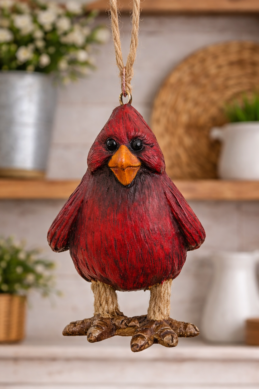 Red Cardinal Ornament - Bird of Remembrance - Bac 003