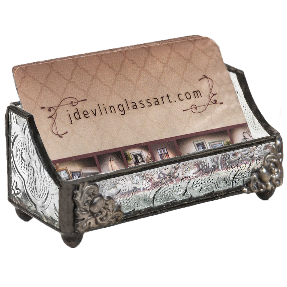Vintage Glass Business Card Holder| Crd 104