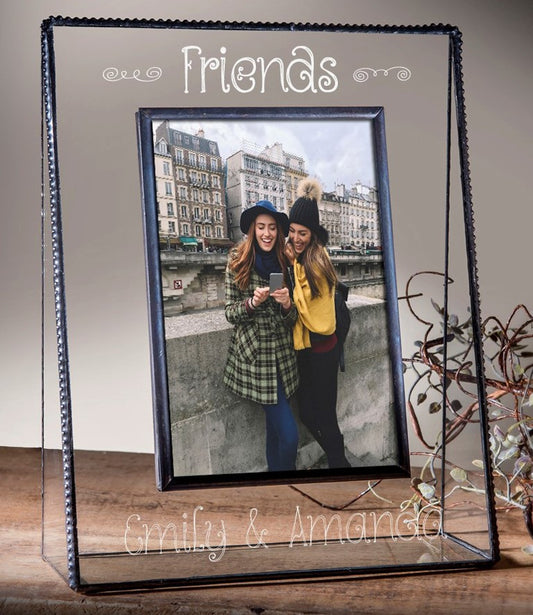 Friends Frame Personalized Multiple Sizes Custom Engraved Glass Photo Frame Pic 319 EP504 Series