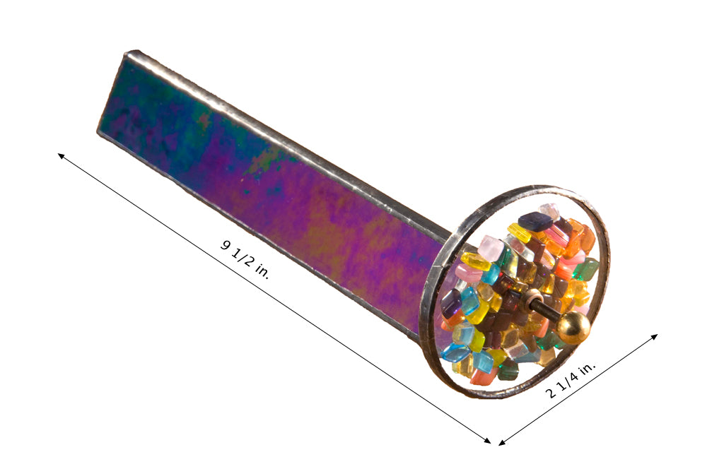 Kaleidoscope Black Iridescent Stained Glass | KAL 102