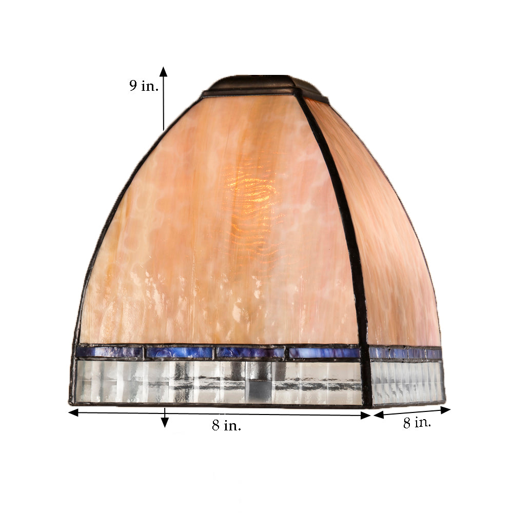 Amber Rose Stained Glass Tiffany Table Lamp | LAM 589-1 TB