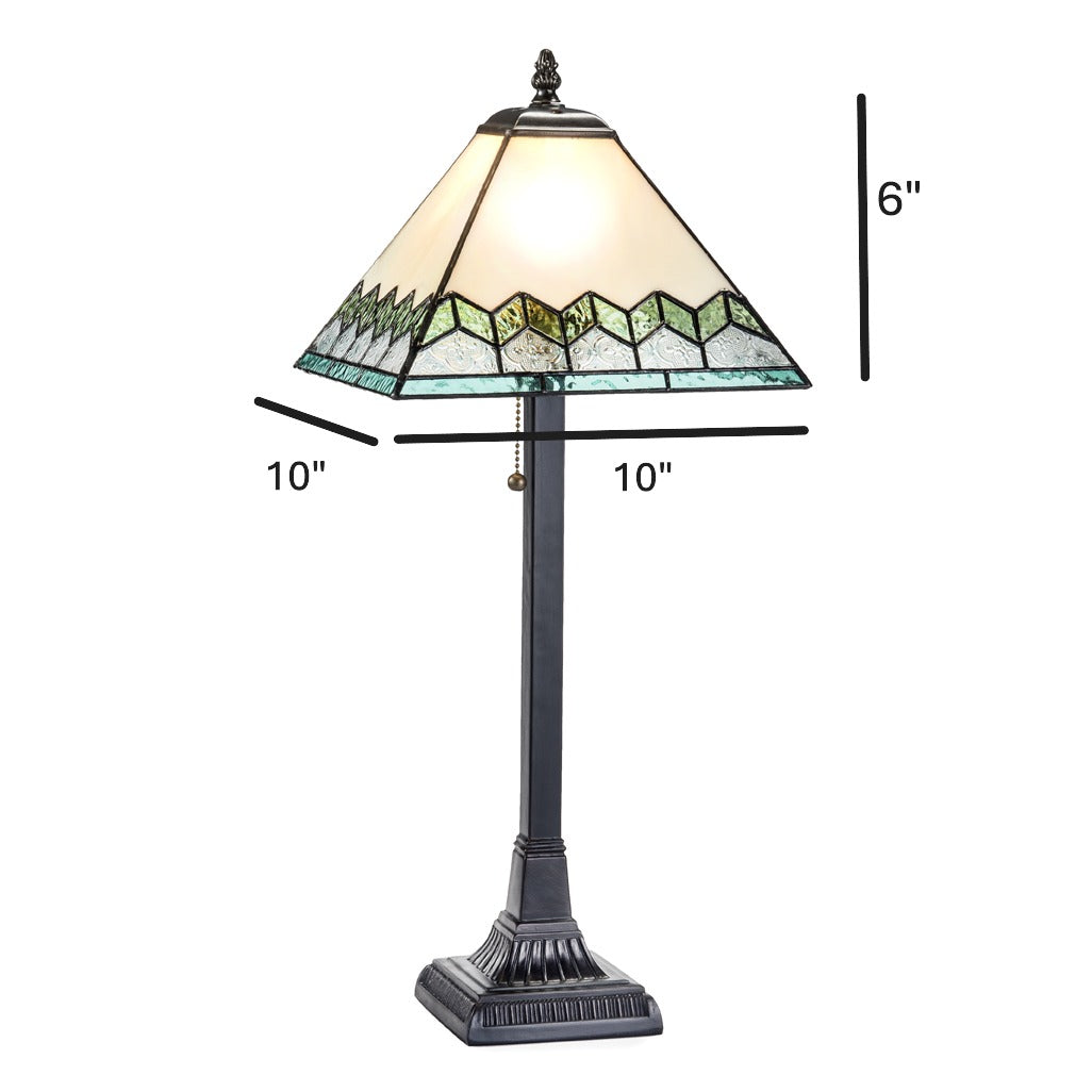 Green Stained Glass Tiffany Lamp | LAM 681 TB