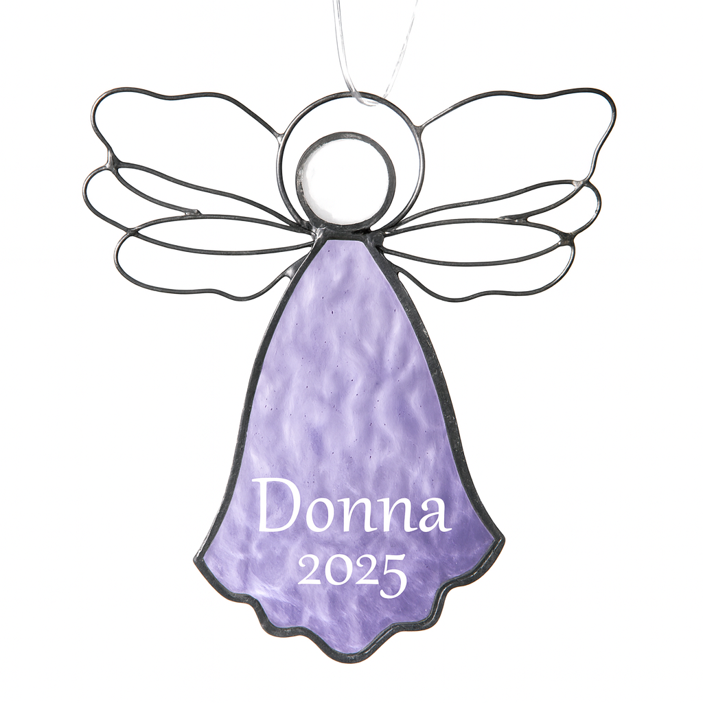 Personalized Angel Ornament Purple  by J Devlin | Orn 303-3 EO120