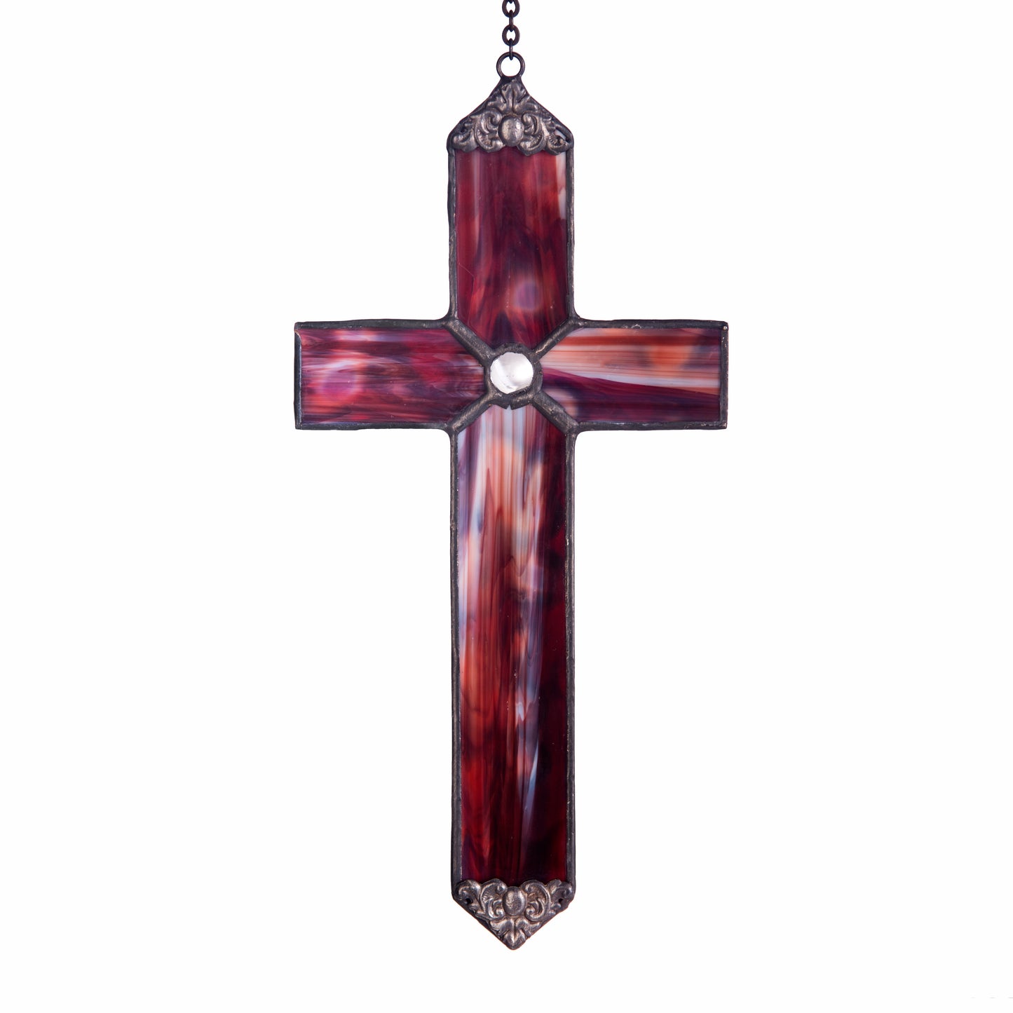 Red Cross Suncatcher - Christian Cross Ornament | Orn 309