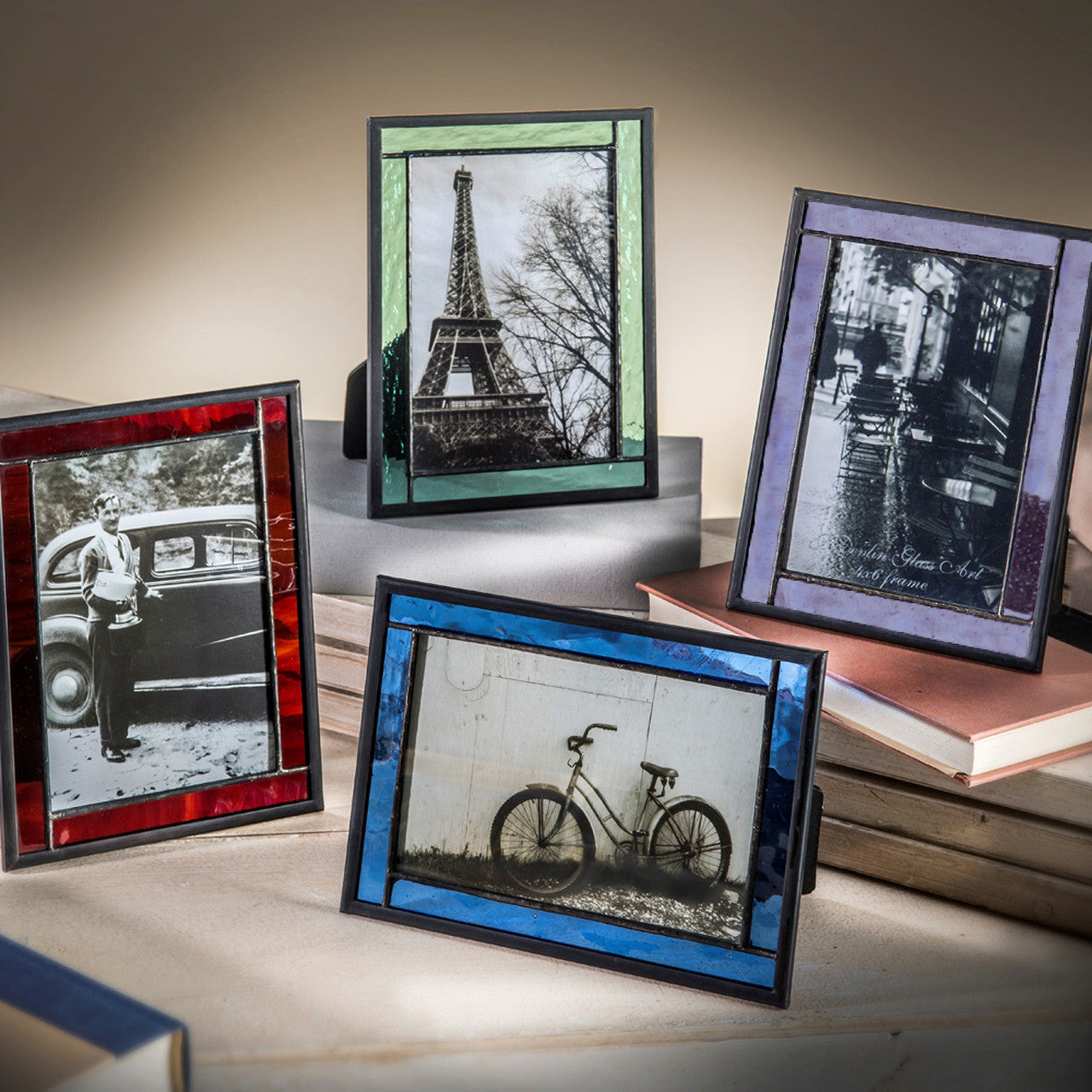 Blue Easel Stained Glass Picture Frame | PIC 324 Series