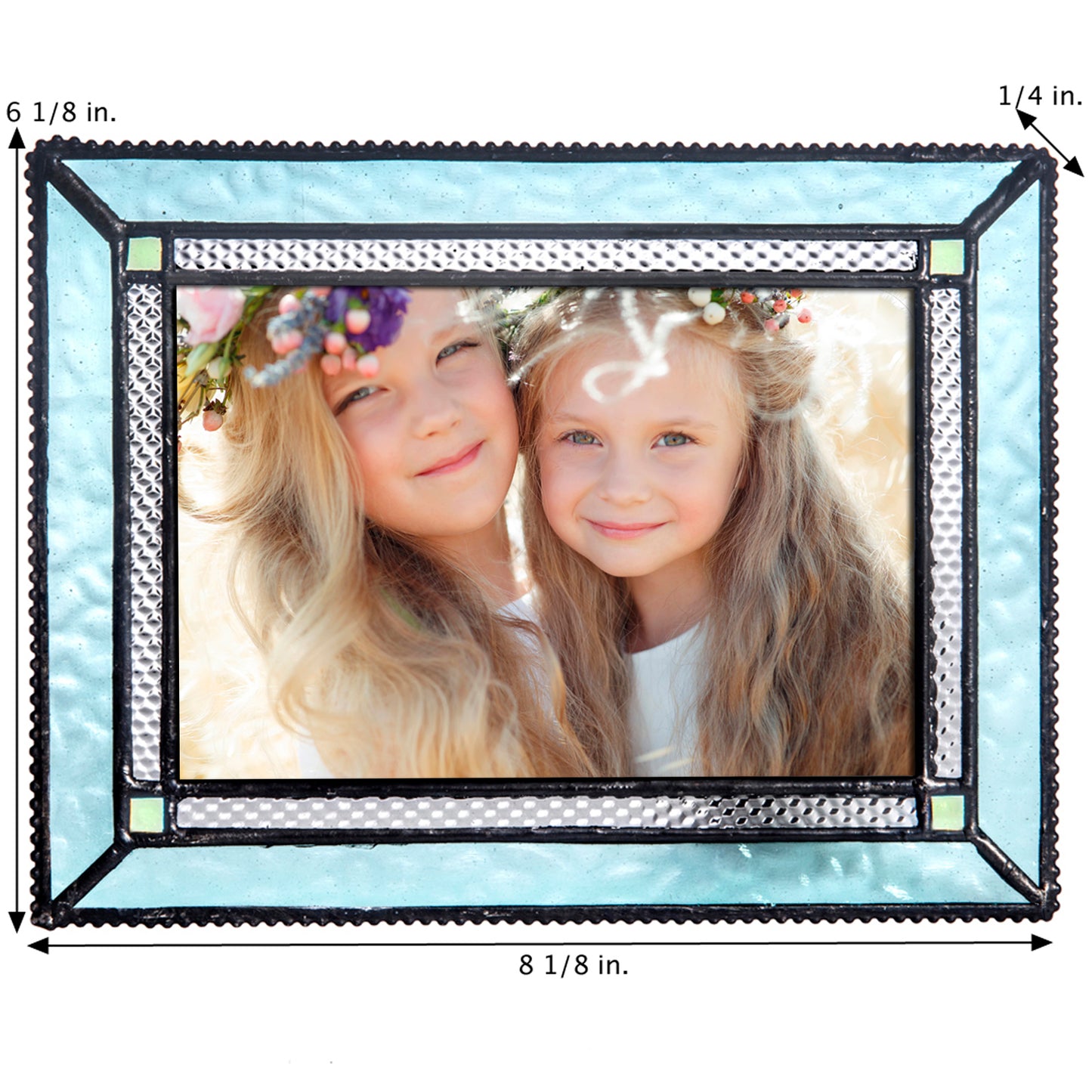 Turquoise Blue Glass Picture Frame | Pic 419 Series