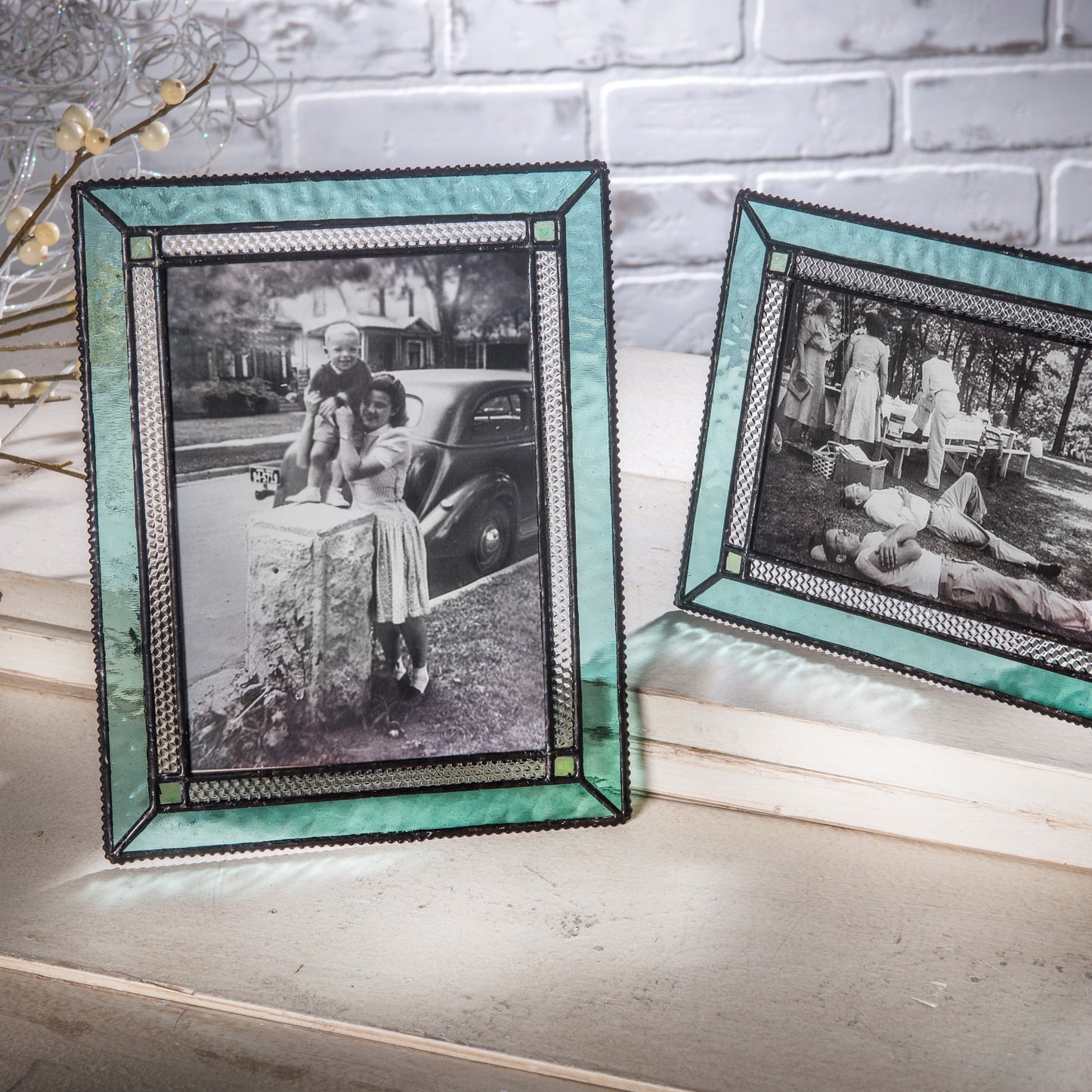 Turquoise Blue Glass Picture Frame | Pic 419 Series