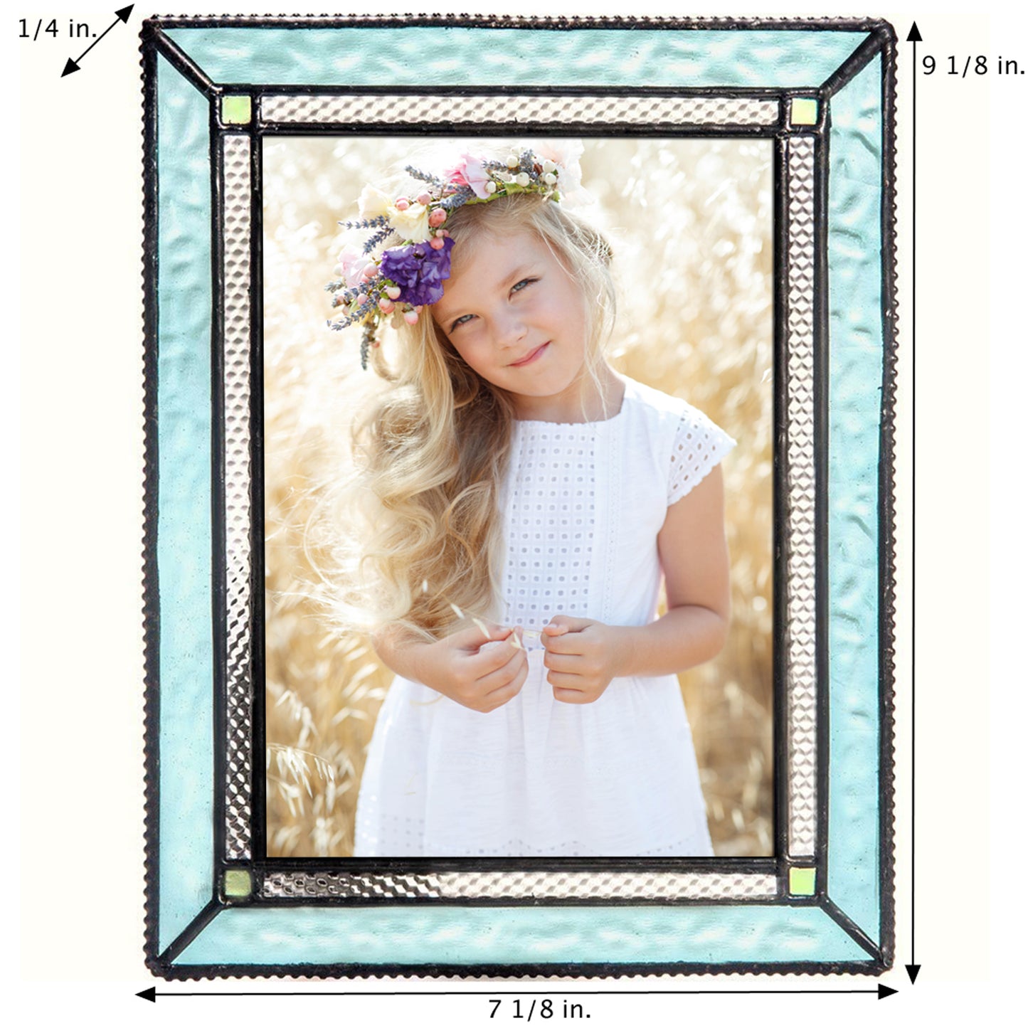 Turquoise Blue Glass Picture Frame | Pic 419 Series