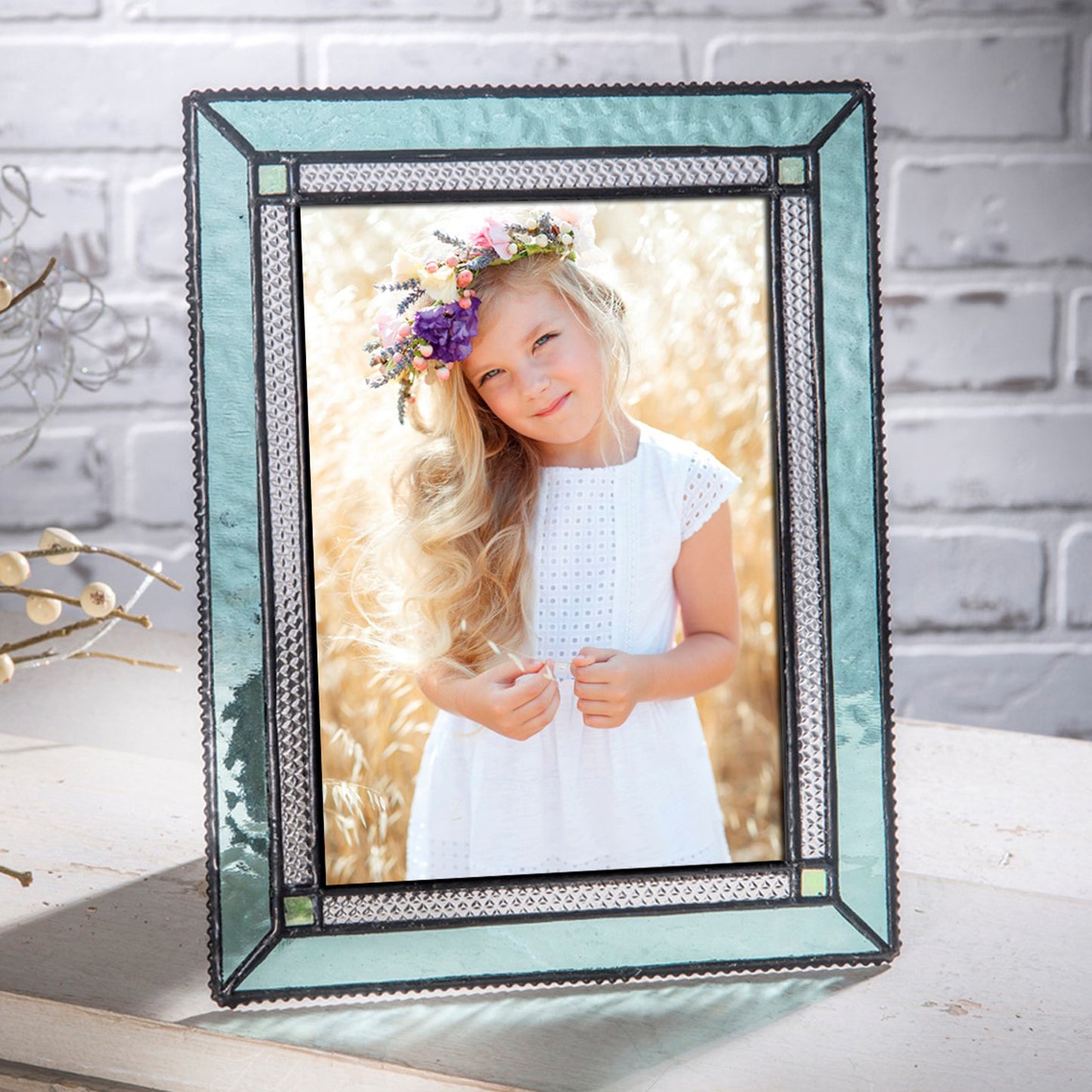 Turquoise Blue Glass Picture Frame | Pic 419 Series