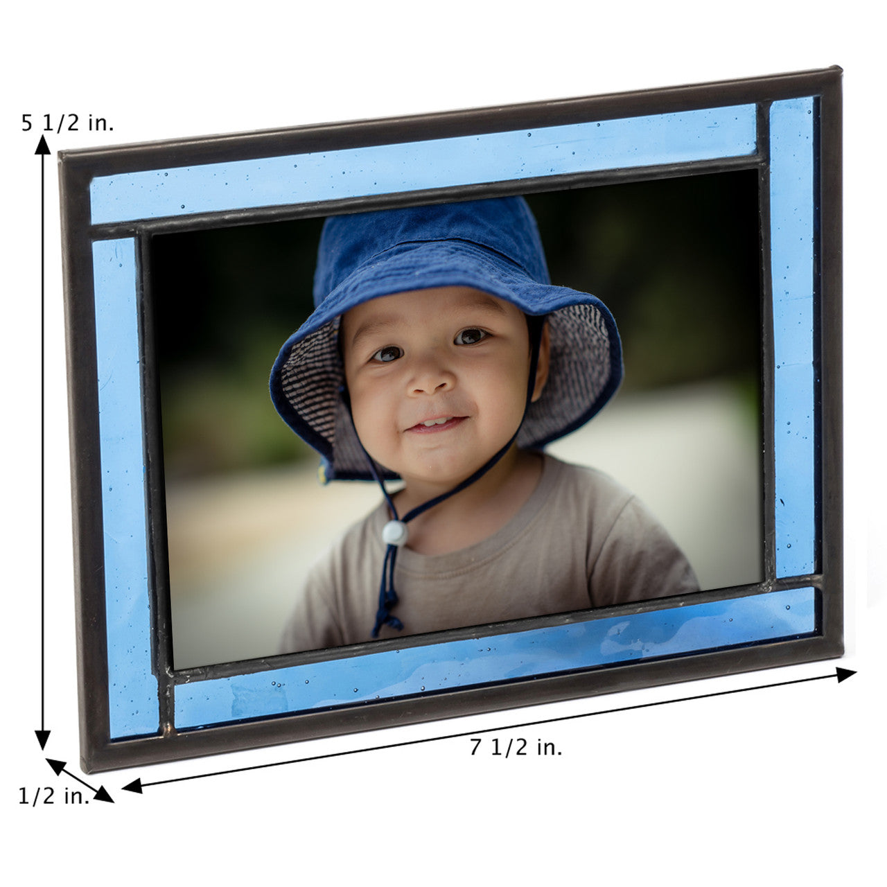 Blue Easel Stained Glass Picture Frame | PIC 324 Series