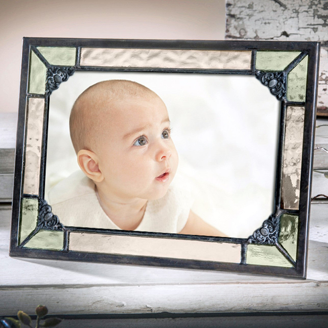 Vintage Green Stained Glass Picture Frames | PIC 404 Series