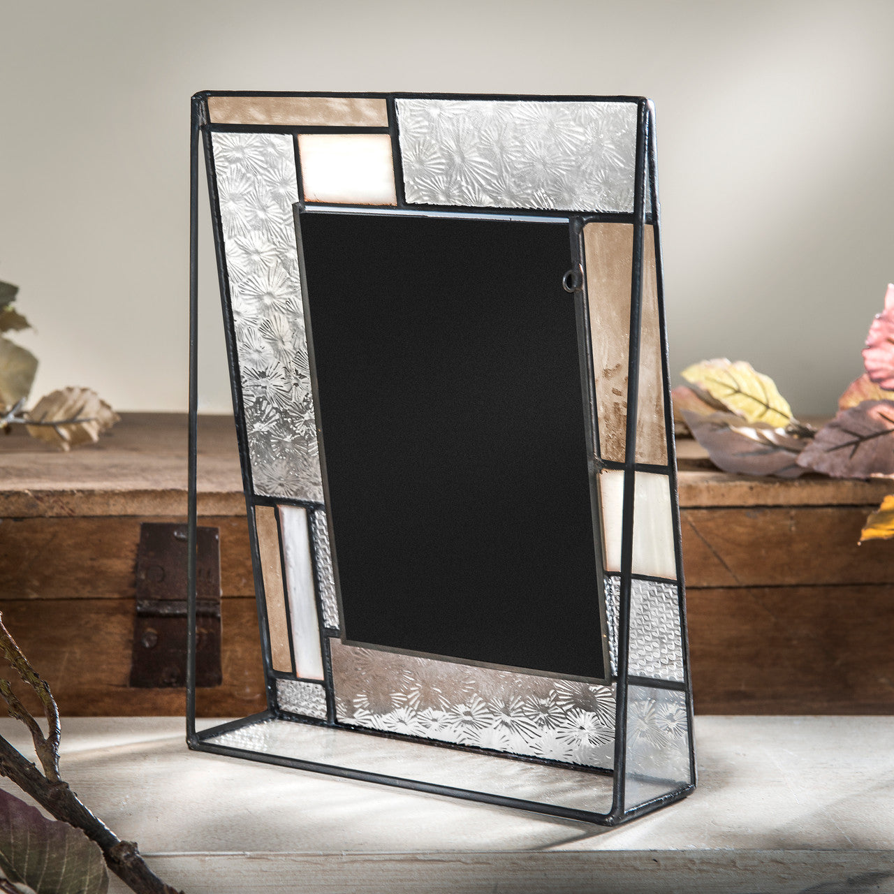Peach & Ivory Stained Glass Picture Frame | PIC 453 Series