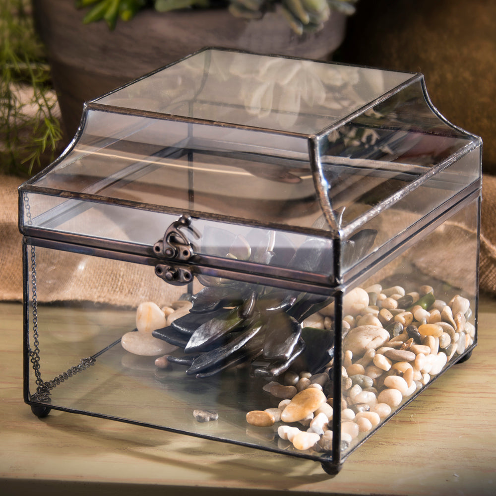 Clear Glass Display Case Large Decorative Box 600