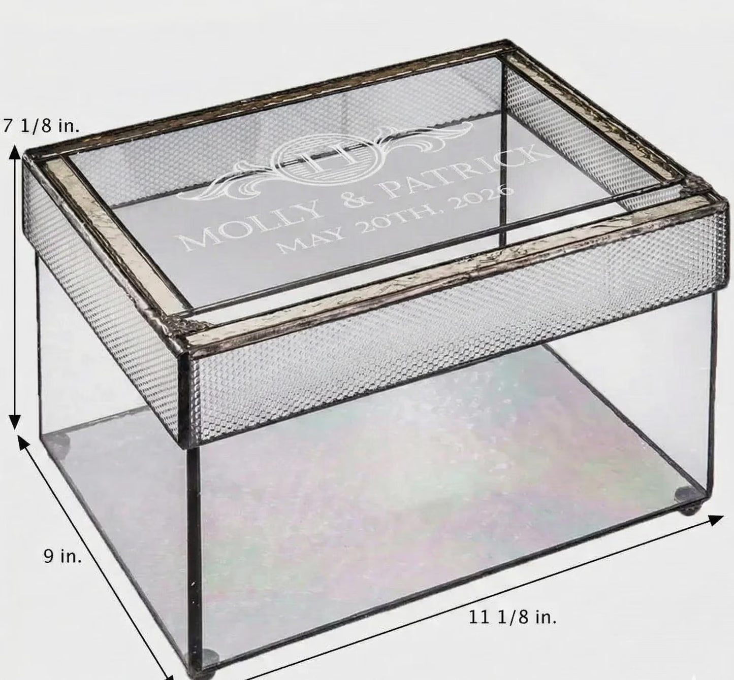 Wedding Card Box with Slot Personalized by J Devlin | Box 841 CBE845