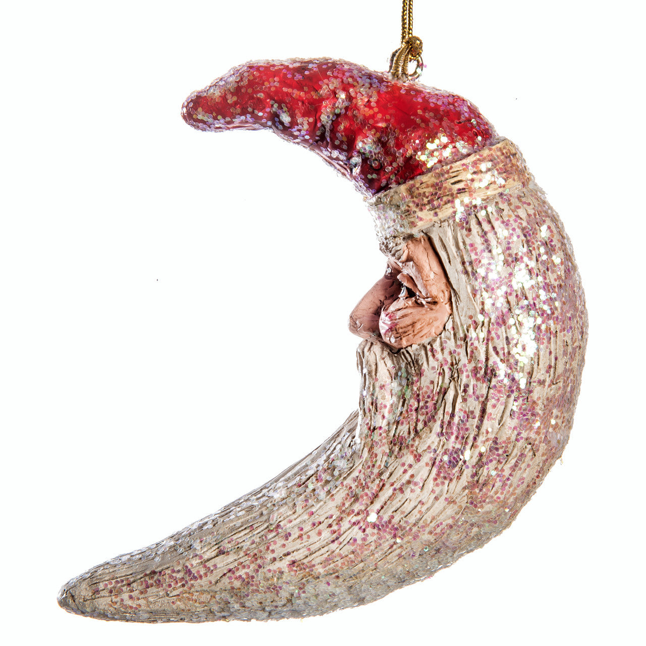 Bac 078 Crescent Santa Ornament