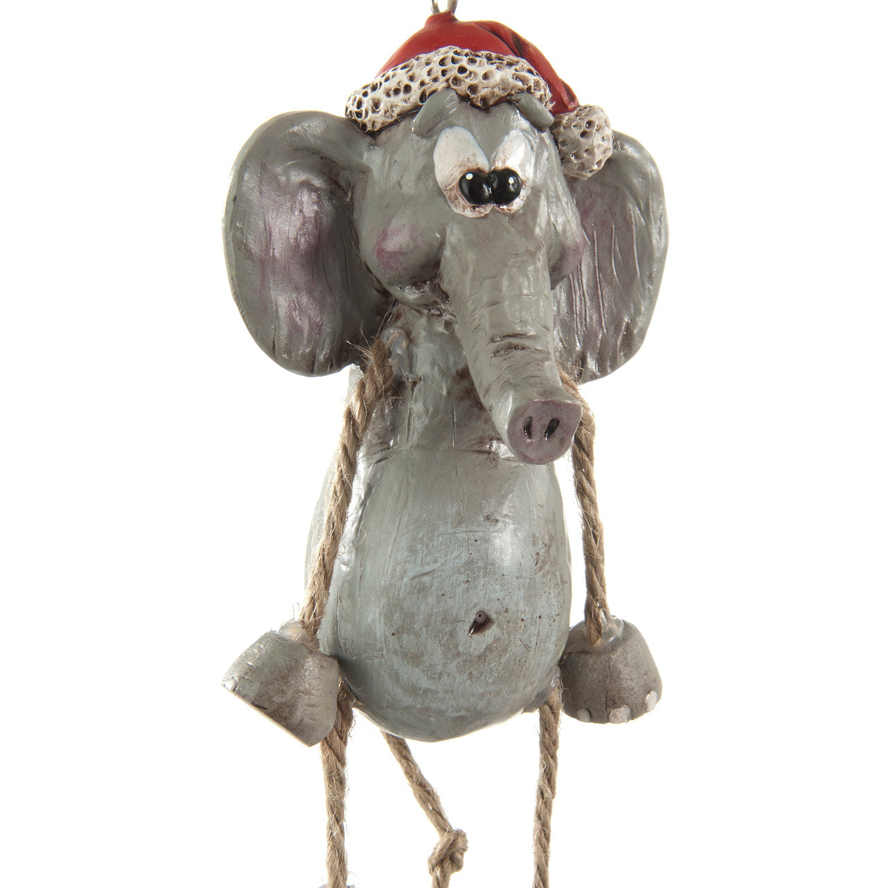 Elephant with Christmas Hat Ornament Bac 108