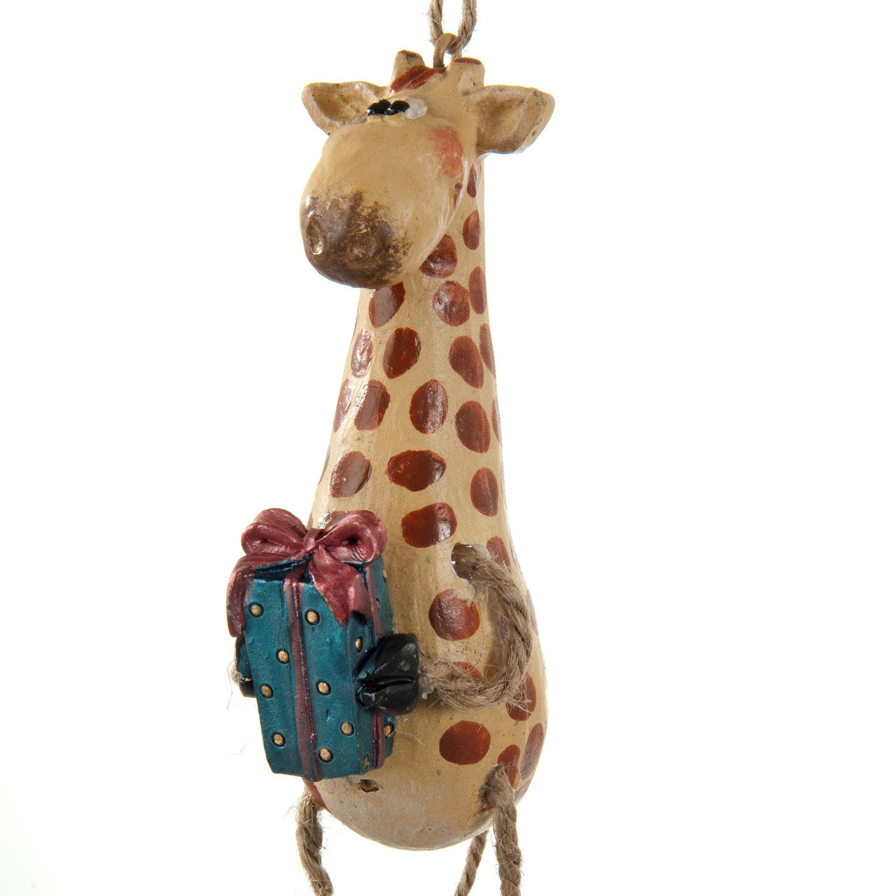 Giraffe with Gift Ornament Bac 109