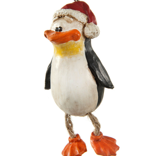 Bac 113 Penguin Ornament with Santa Hat