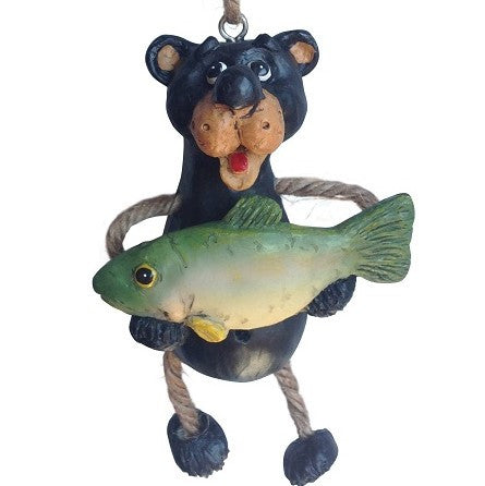 Bac 197 Bear with Fish Ornament