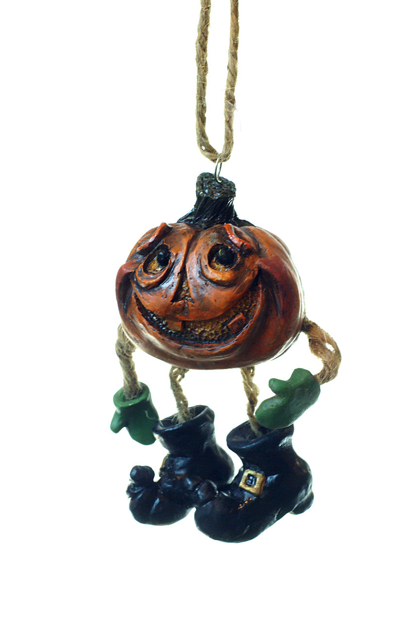 Pumpkin Ornament - Jack-O-Lantern - Halloween Decor - Bac 096