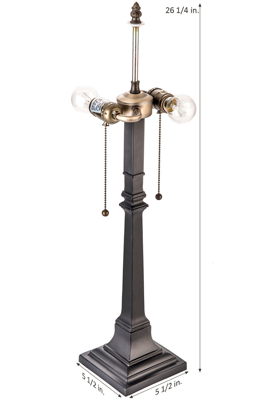 Blue Mission Stained Glass Table Lamp | LAM 370 TB