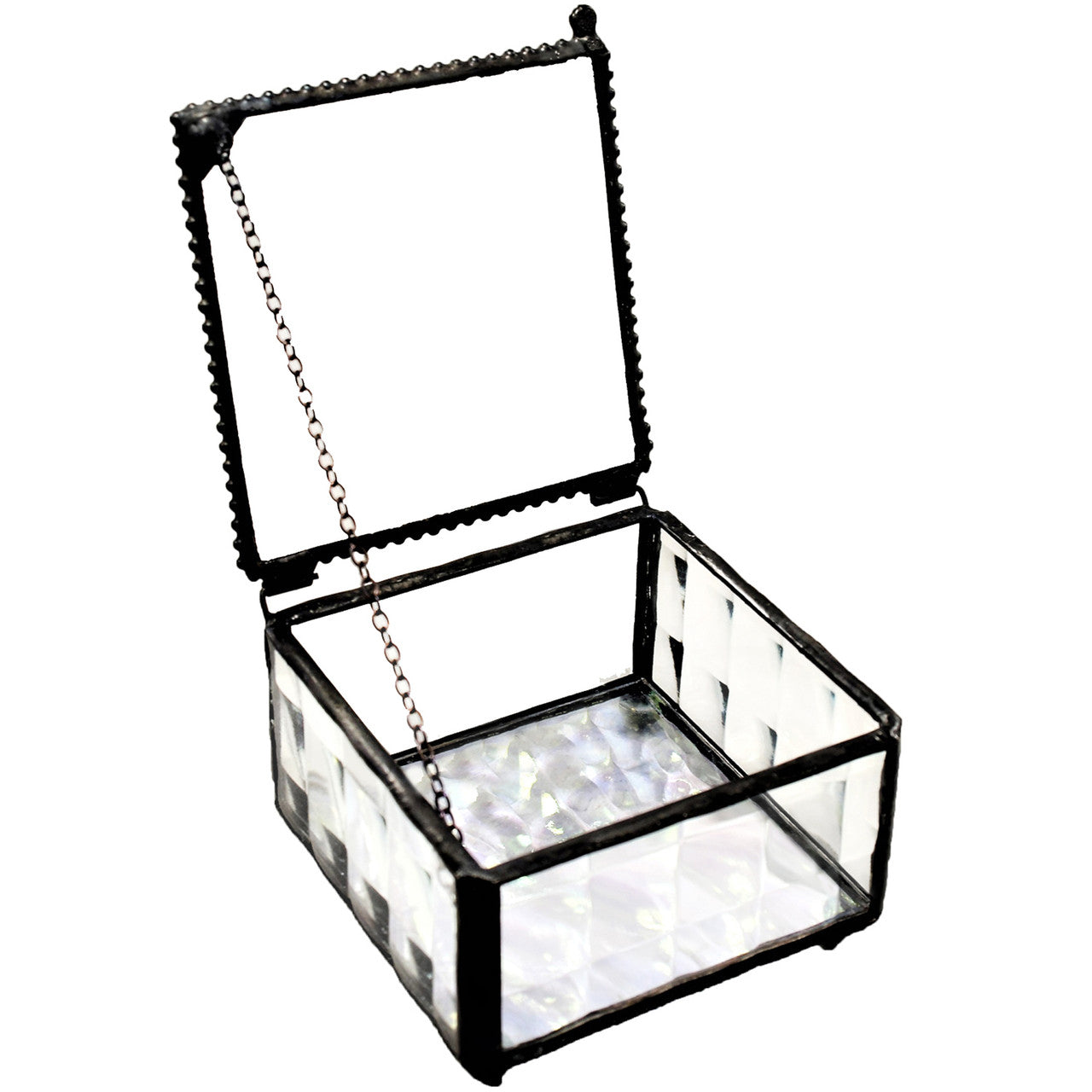Clear Cube Glass Keepsake Box 333