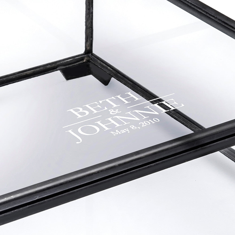 Personalized Glass Wedding Card Holder | Box 747 EB227