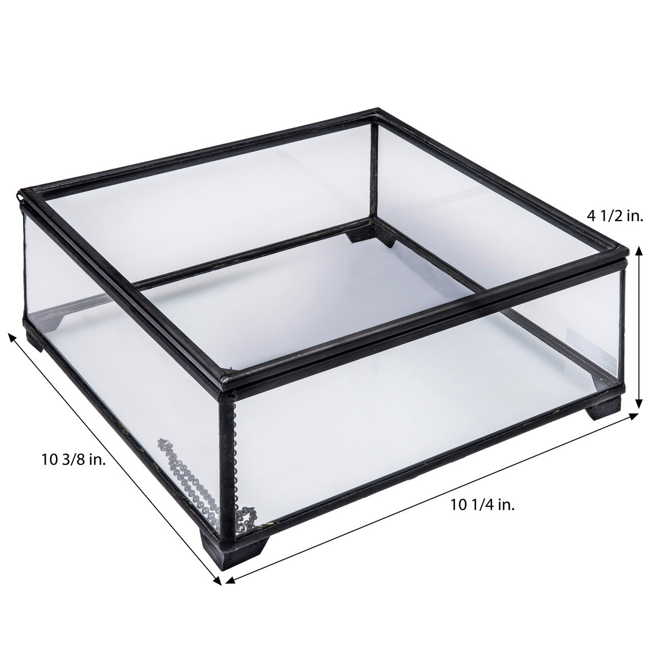 Clear Glass Display Case Decorative Keepsake Box 747