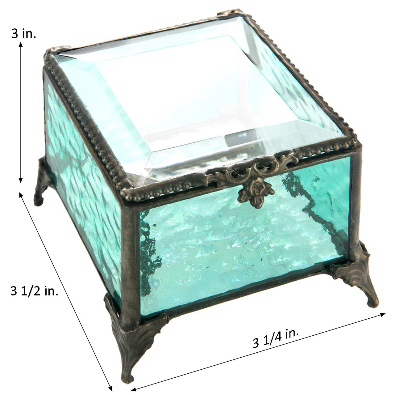Turquoise Stained Glass Box 910