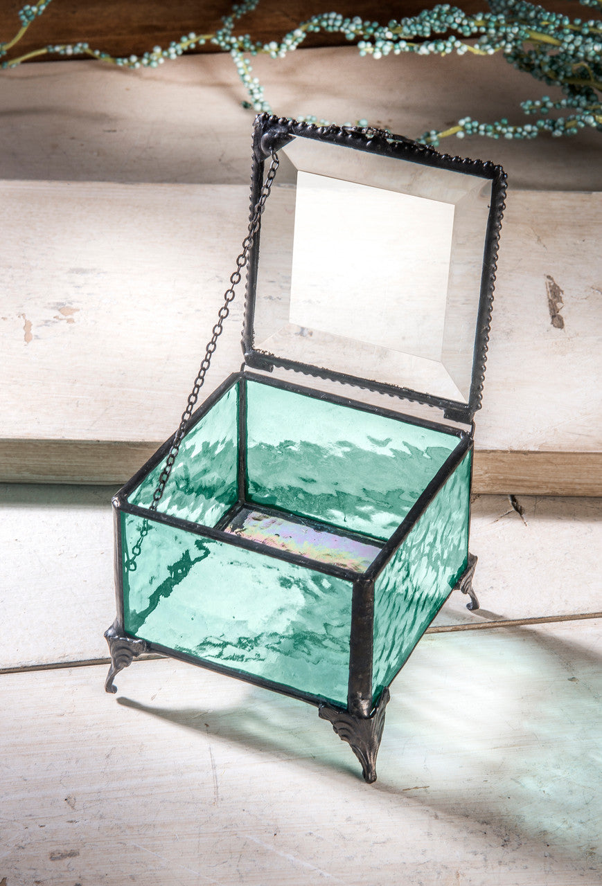 Turquoise Stained Glass Box 910